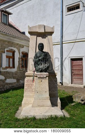 Aiud city romania medieval fortress statue landmark architecture