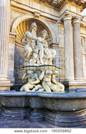 Albrecht Fountain On Albertinaplatz Vienna