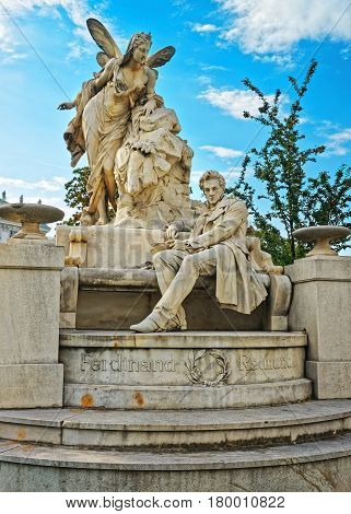 Raimund Ferdinand Sculpture In Weghuberpark In Vienna
