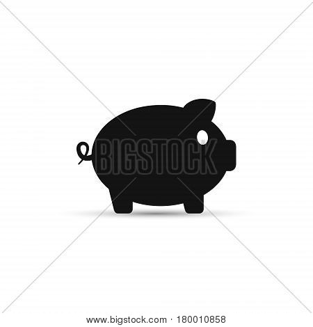 Piggybank moneybox vector icon isolated on white.