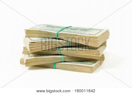 the fifty thousands US dollars heap with clipping path.