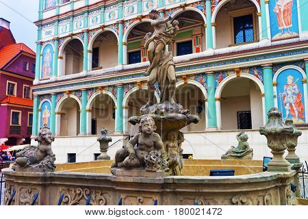 Fountain Of Proserpina On Market Square Of Poznan