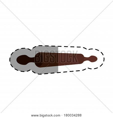 bakery wooden roll icon vector illustration design