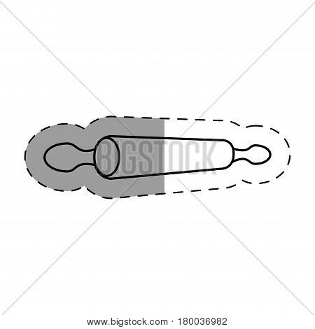 bakery wooden roll icon vector illustration design