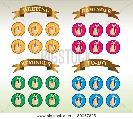 Reminder - Don't Forget Style Sticker Sheet Vector Art for Planners