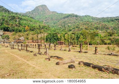 Wat Phu Temple At Champasak On Laos