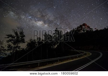 Chasing the stunning milky way located Telipok Hilll, Sabah Borneo, Malaysia