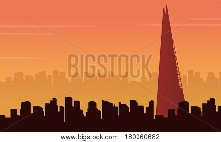 Vector illustration London city building scenery collection