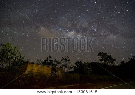 Chasing the stunning milky way located Telipok Hilll, Sabah Borneo, Malaysia