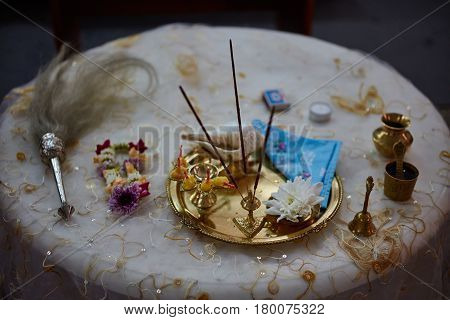 Puja Parafernalia For Worship Krishna