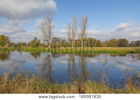 the river Naab next to Schwandorf in bavaria in spring