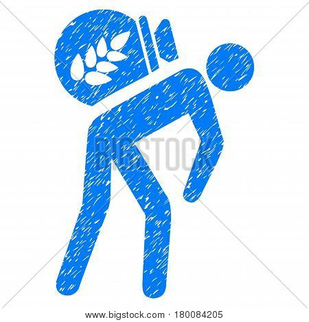 Grunge Harvest Porter rubber seal stamp watermark. Icon symbol with grunge design and dust texture. Unclean vector blue emblem.