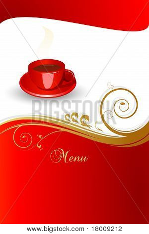 Konzept des Kaffee-Menüs.