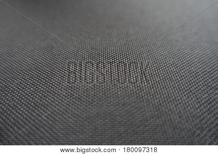 Close up of plain thick black fabric