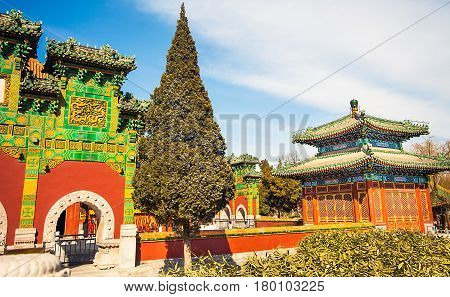 Building in the Beihai Park in Beijing China Asia