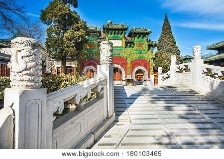 Building in the Beihai Park in Beijing China Asia