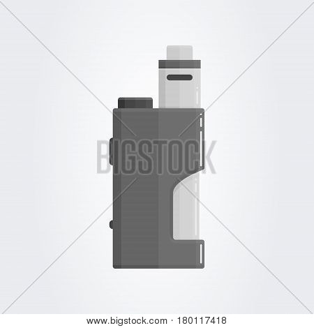 Colored flat vaping device. Part of big set. EPS10