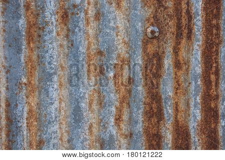 Rusted galvanized of iron plate Old Zinc rust textured for background