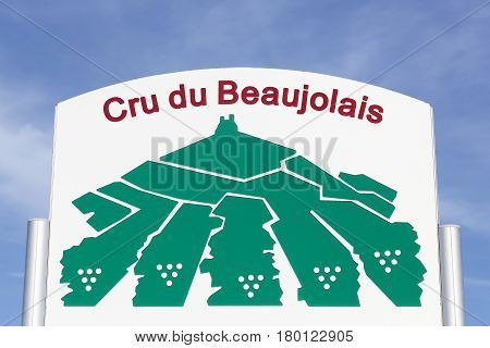 Panel cru wine of Beaujolais in France
