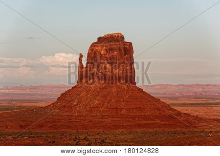 The mittens are distinct landscape features in Monument Valley.