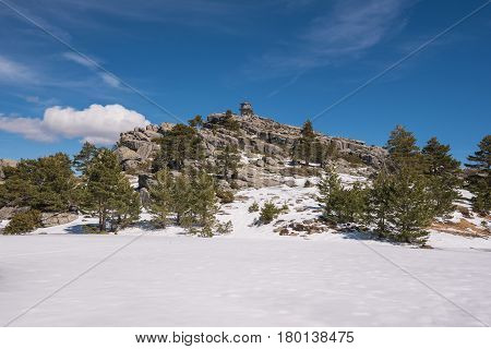 Winter Landscape Of A Viewpoint In Neila Lagoons Park In Burgos Demanda Mountain Range Castilla Y Le