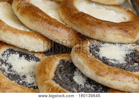 Fresh Traditional Czech Round Sweet Cakes