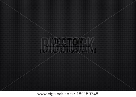 black abstract background. geometric banner. the basis of triangles with shadows