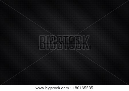 black abstract background. geometric banner. the basis of triangles with shadows