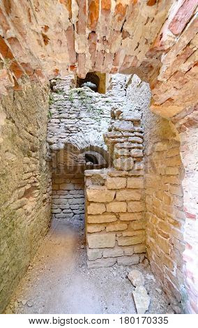 ancient fortess used by soldiers during the First World War near the town of Asiago in Northern Italy