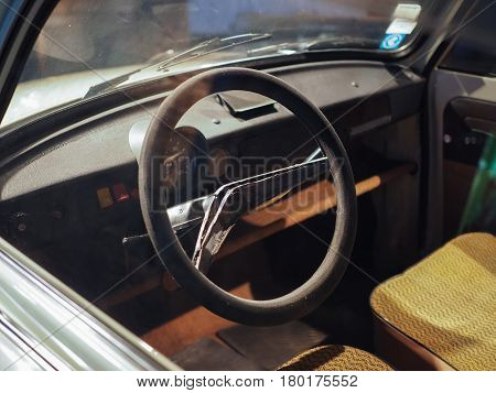 Ancient Cars At Car Museum In Turin