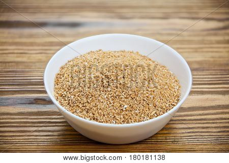 Delicious Home Made Pilaw From Wheat On Plate