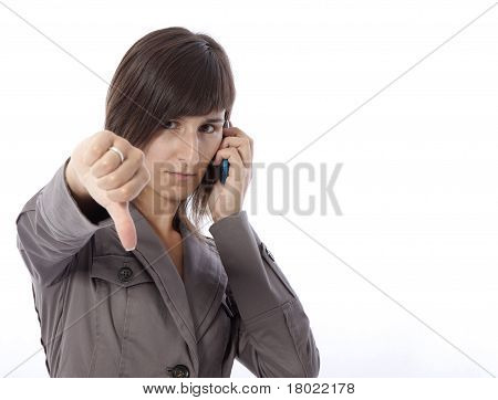 Business-Frau am Telefon.