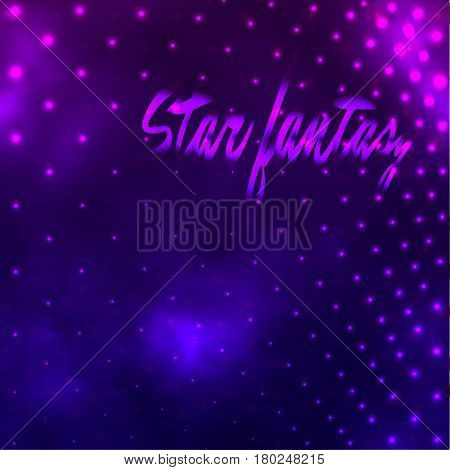 star fantasy, misty dotted vector background design eps10