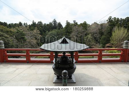 burner stand in Naritasan Temple grounds in Narita Japan 16. april 2012