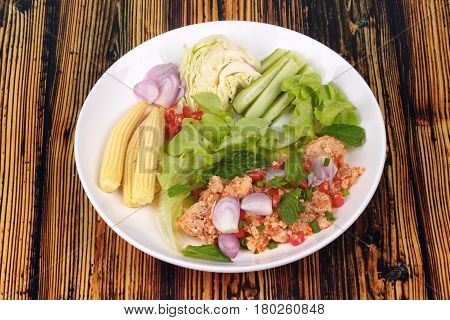 Spicy Sour Carp Eggs Of Silver Barb Fish Salad