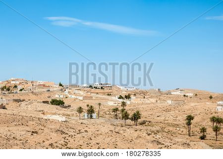 A small Arab town in the desert