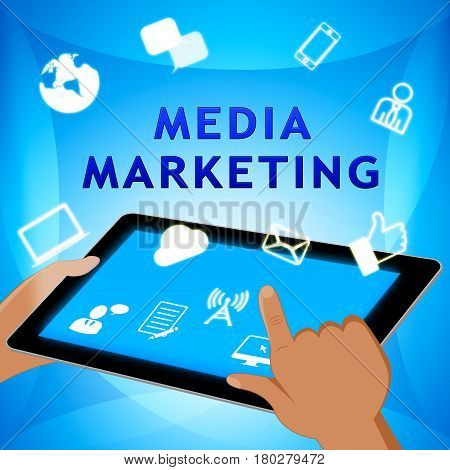 Media Marketing Represents News Tv 3D Illustration