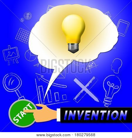 Invention Light Means Invents And Innovating 3D Illustration