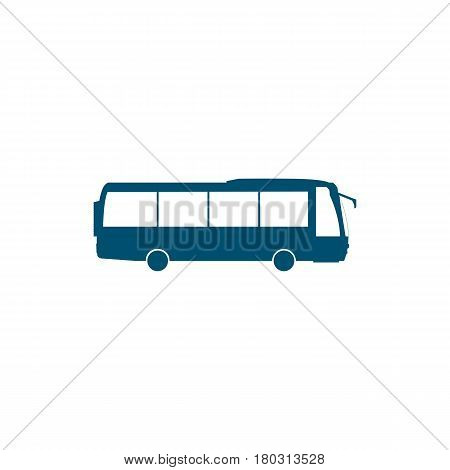 city public bus navy bus symbol on white backgroud