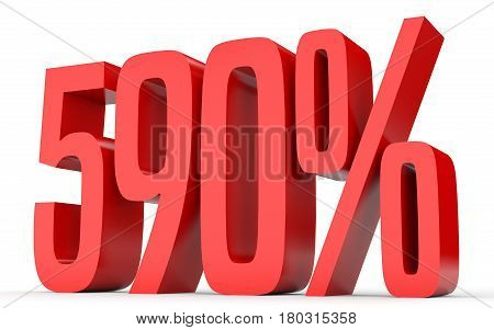 Five Hundred And Ninety Percent. 590 %. 3D Illustration.
