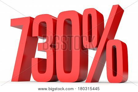 Seven Hundred And Thirty Percent. 730 %. 3D Illustration.