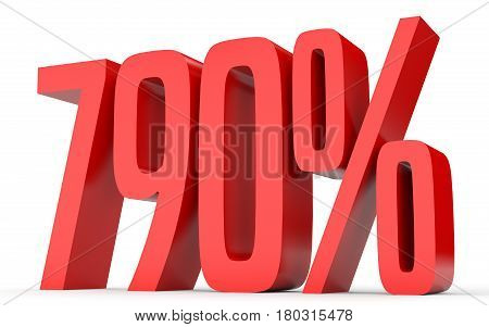 Seven Hundred And Ninety Percent. 790 %. 3D Illustration.
