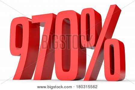 Nine Hundred And Seventy Percent. 970 %. 3D Illustration.