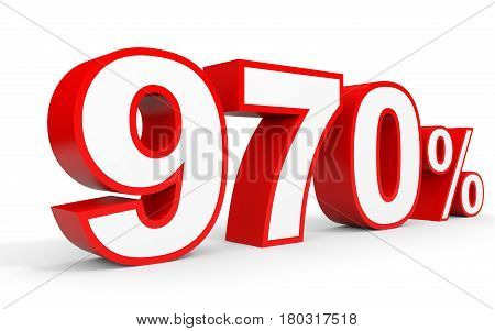 Nine Hundred And Seventy Percent. 970 %. 3D Illustration.