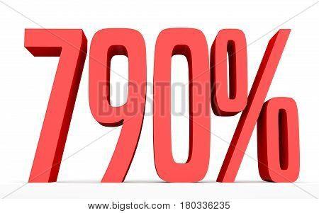 Seven Hundred And Ninety Percent. 790 %. 3D Illustration.