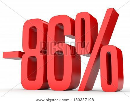 Minus Eighty Six Percent. Discount 86 %.