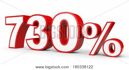Seven Hundred And Thirty Percent. 730 %. 3D Illustration.