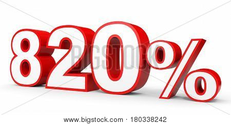 Eight Hundred And Twenty Percent. 820 %. 3D Illustration.