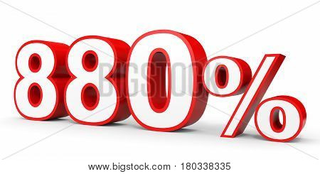 Eight Hundred And Eighty Percent. 880 %. 3D Illustration.