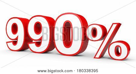 Nine Hundred And Ninety Percent. 990 %. 3D Illustration.